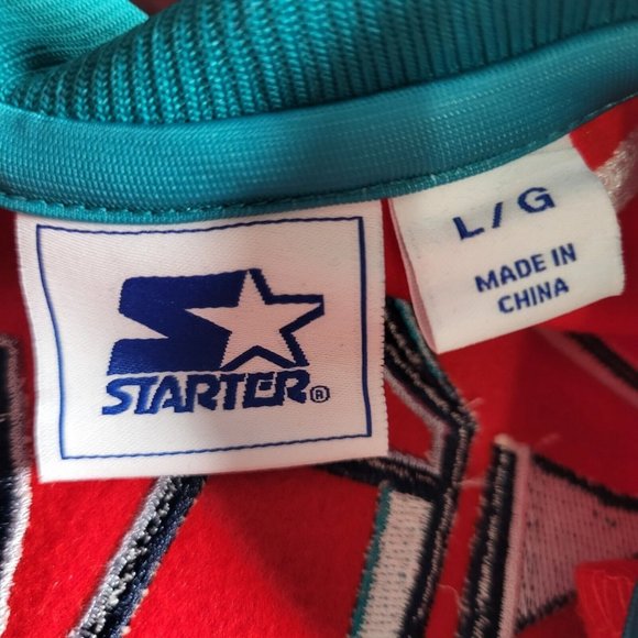 Starter Red Michael Strahan NFL Super Bowl LVII Embroidered Track Jacket Sz L - Picture 13 of 13